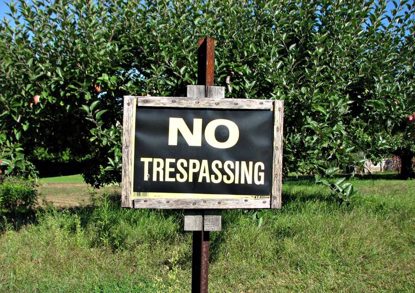 criminal trespass sign